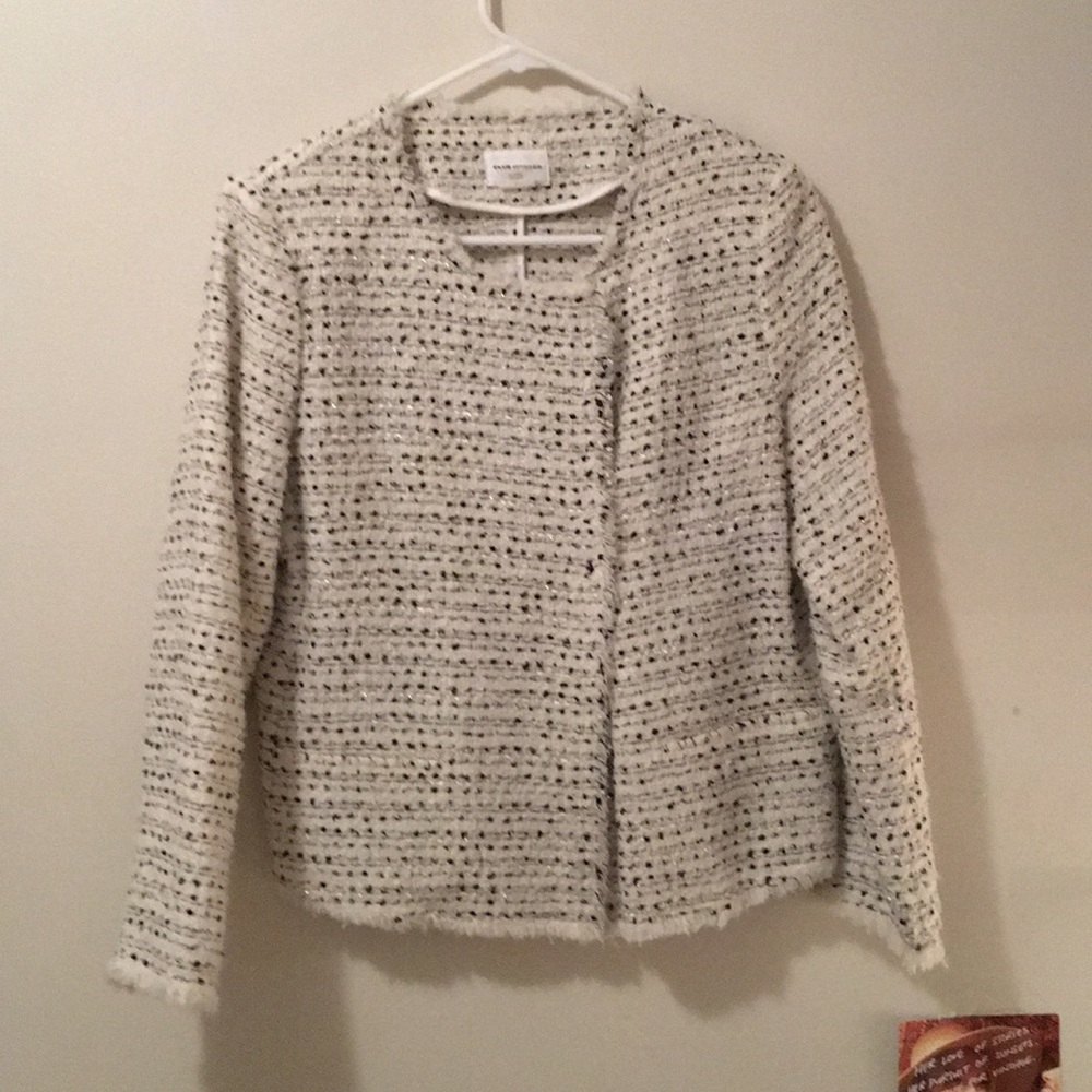 Club Monaco Ivory Wool Boucle Jacket Size 8